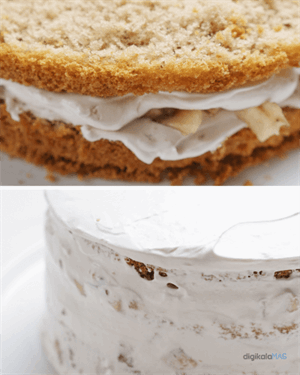 طرز تهیه کیک تولد چند لایه با قهوه و کارامل